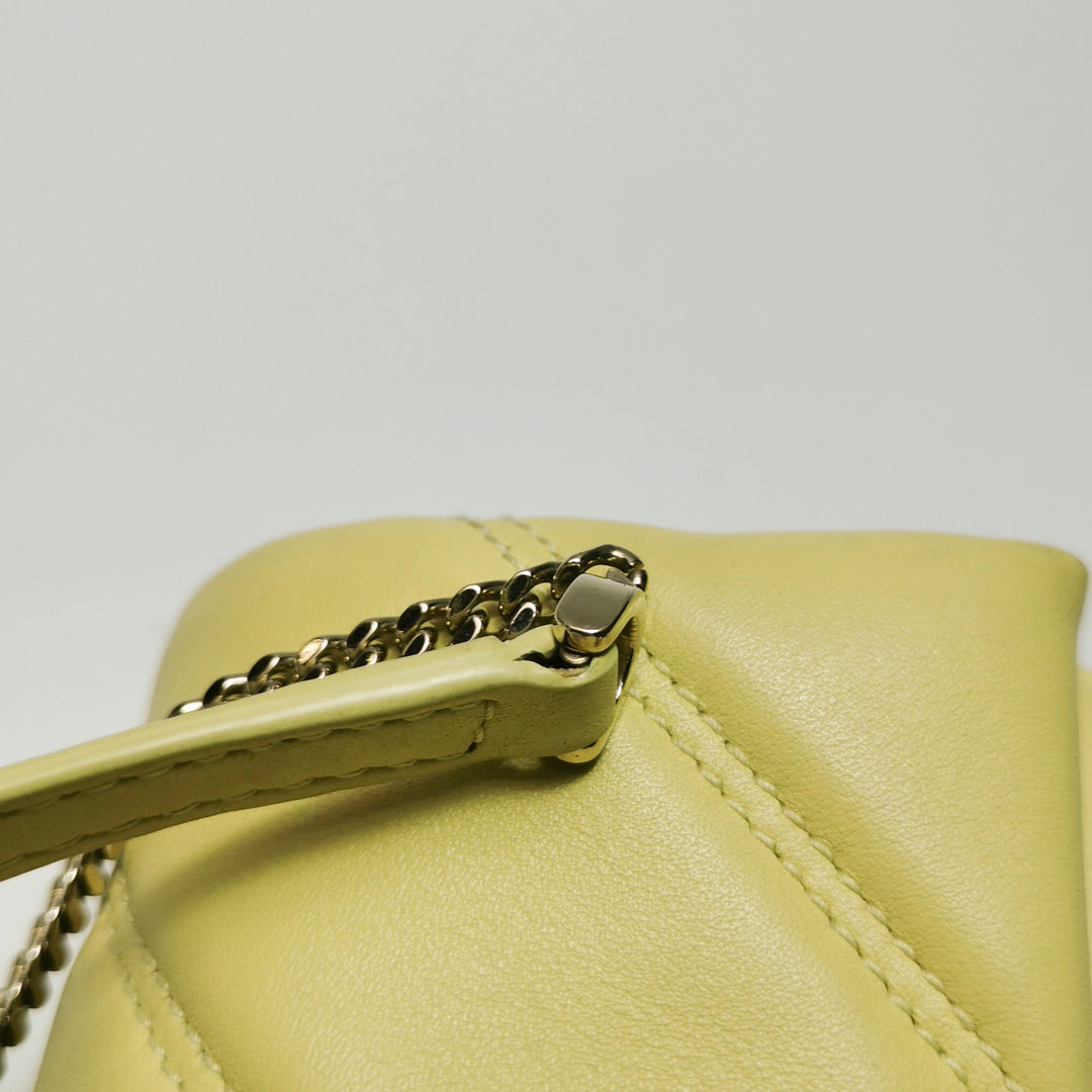Bulgari Serpenti Cabochon Micro Bag In Yellow Leather