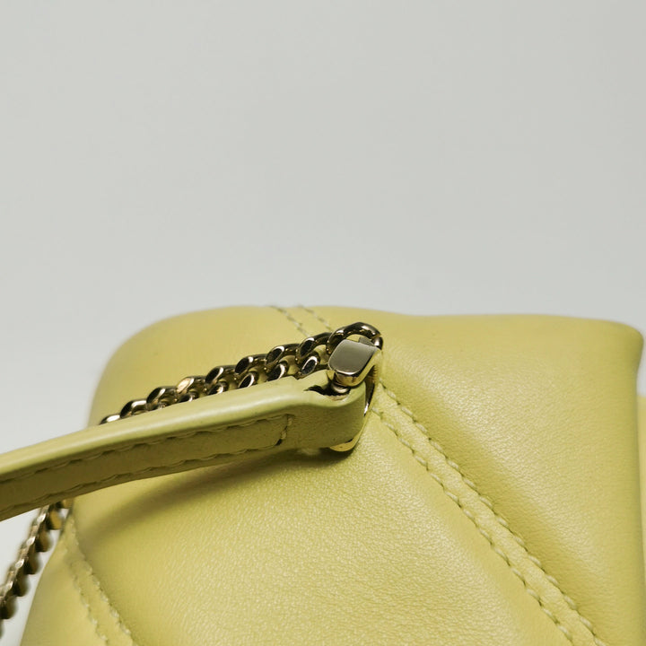 Bulgari Serpenti Cabochon Micro Bag In Yellow Leather