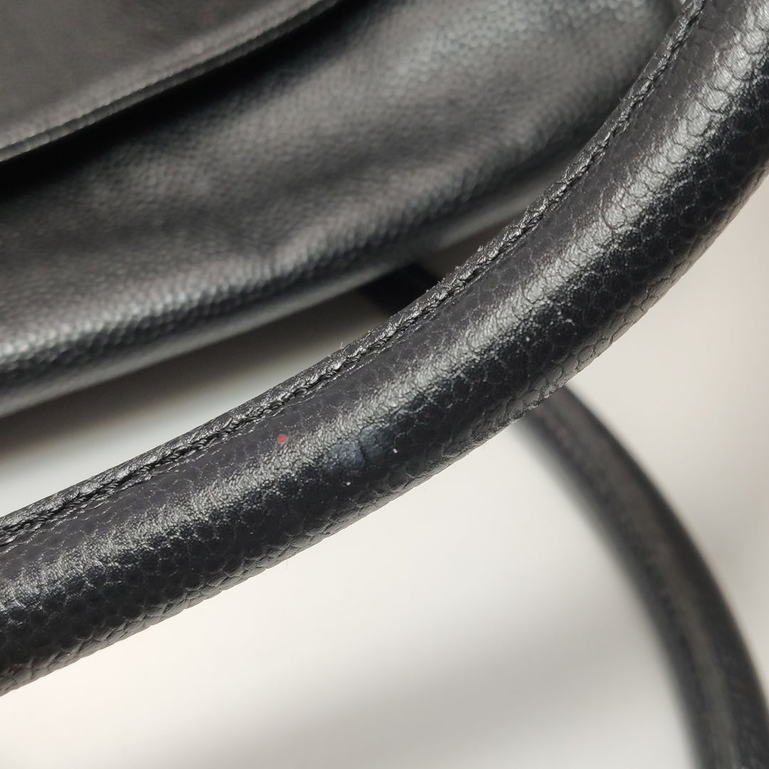 Chanel Vintage CC Logo Caviar Leather Tote Bag