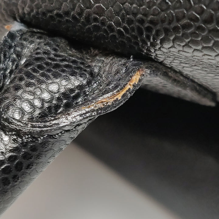 Chanel Vintage CC Logo Caviar Leather Tote Bag