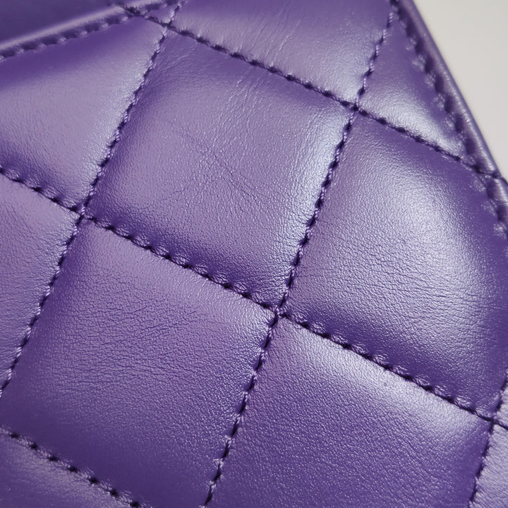 Chanel Mini Perfect Fit Flap Bag Purple Lambskin Leather
