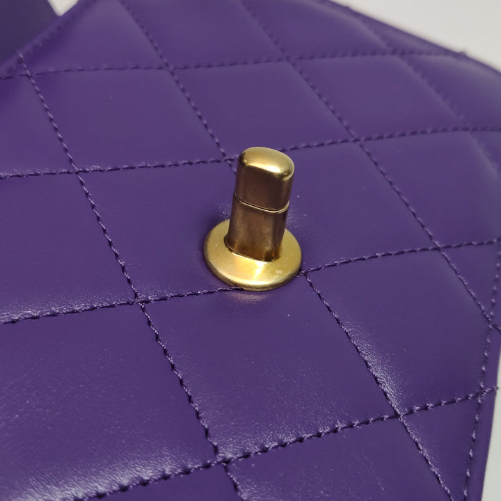 Chanel Mini Perfect Fit Flap Bag Purple Lambskin Leather
