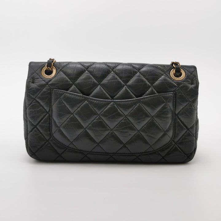 Chanel Aged Calfskin Quilted Medium Medallion Flap Black