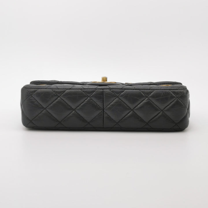 Chanel Aged Calfskin Quilted Medium Medallion Flap Black