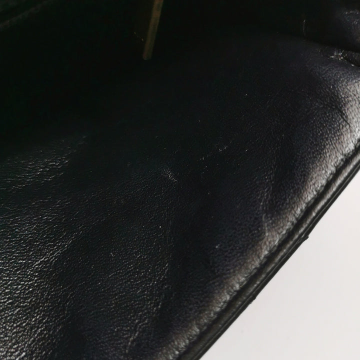 Chanel Aged Calfskin Quilted Medium Medallion Flap Black