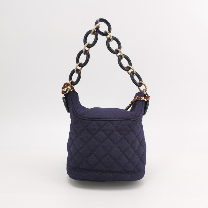 Chanel Paris-Hamburg Charms Bucket Bag Quilted Wool