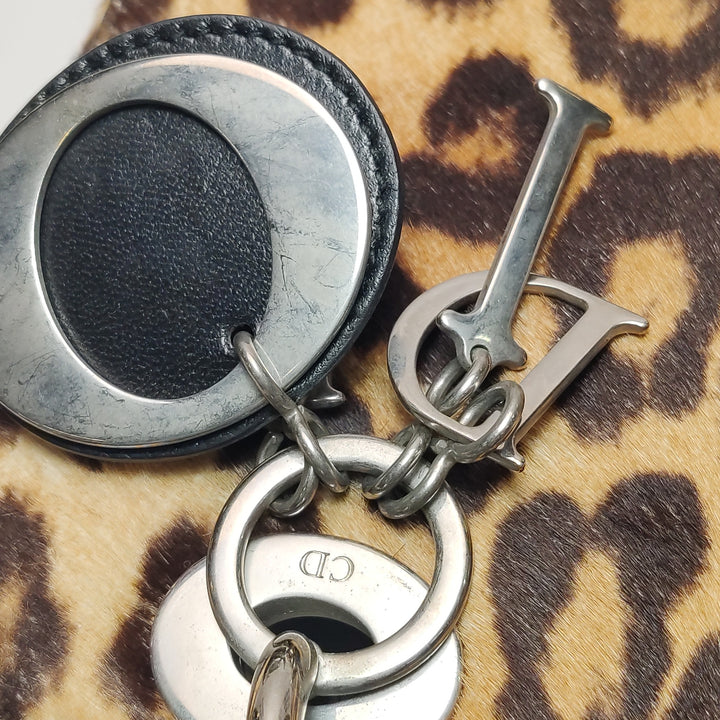 Dior Lady Dior In Medium Leopard Print Ponyhair Bag