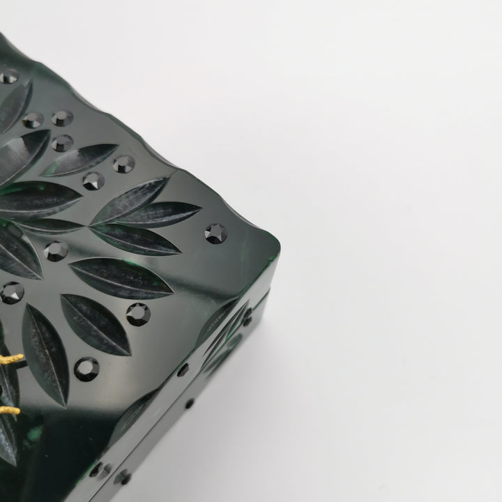 Dolce & Gabbana Sicily Green Box Bag Insect Detail