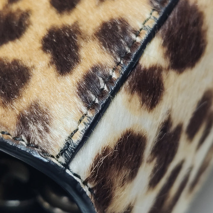 Dior Lady Dior In Medium Leopard Print Ponyhair Bag