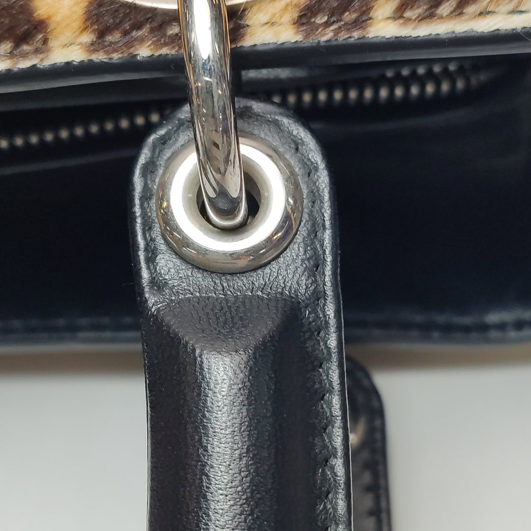 Dior Lady Dior In Medium Leopard Print Ponyhair Bag