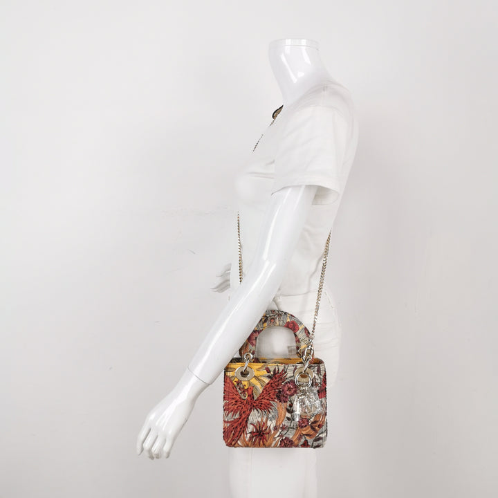 Dior Mini Lady Dior Embroidered PhoenixRed Multicolour