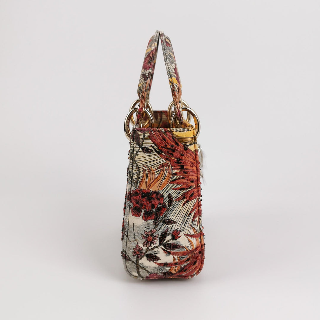 Dior Mini Lady Dior Embroidered PhoenixRed Multicolour