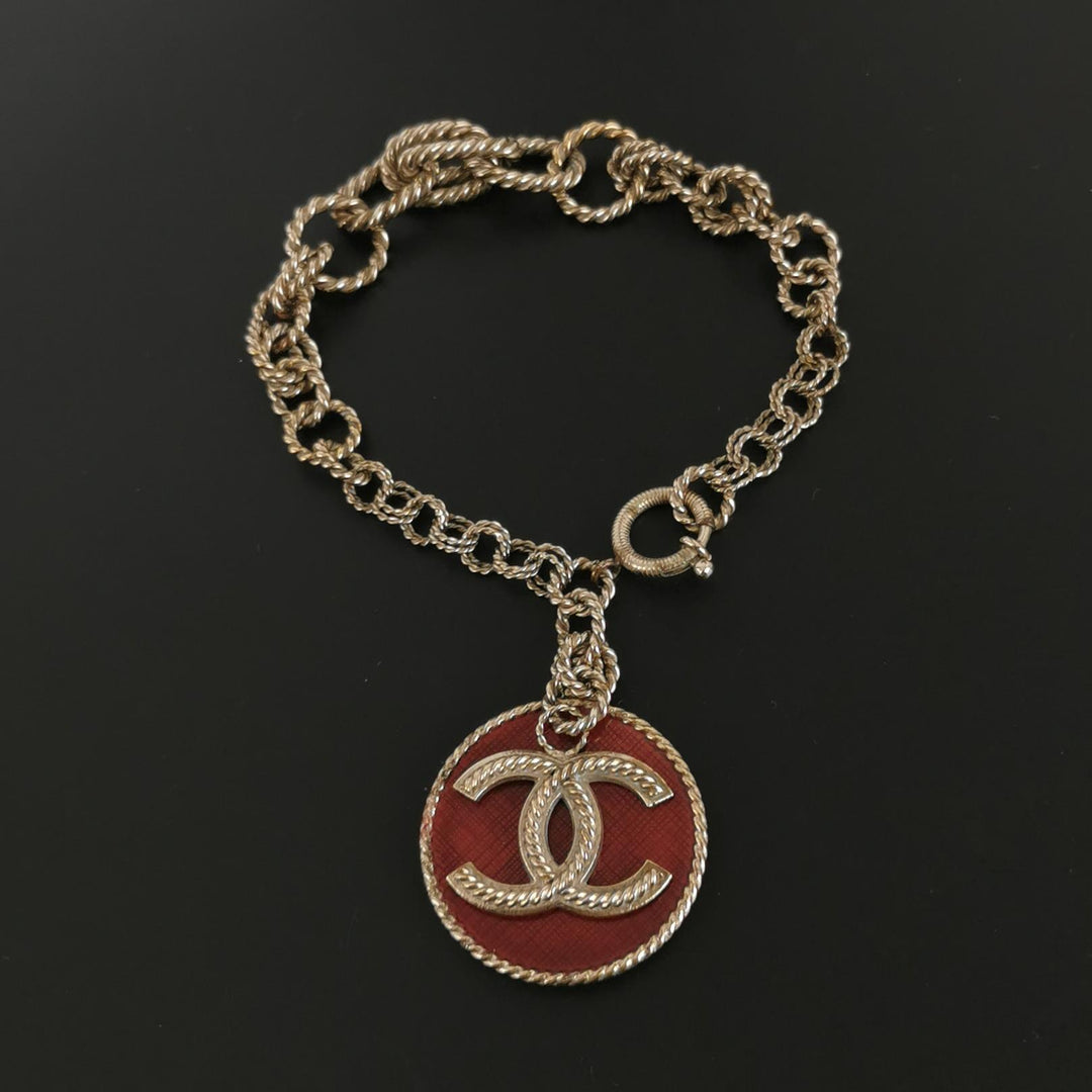 Chanel CC Logo No.5 Red Chain Bracelets