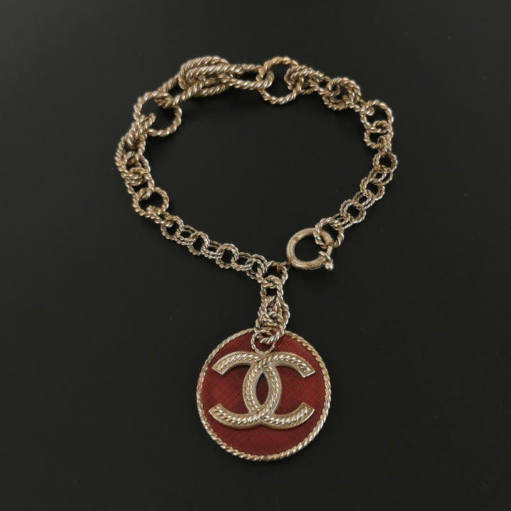 Chanel CC Logo No.5 Red Chain Bracelets