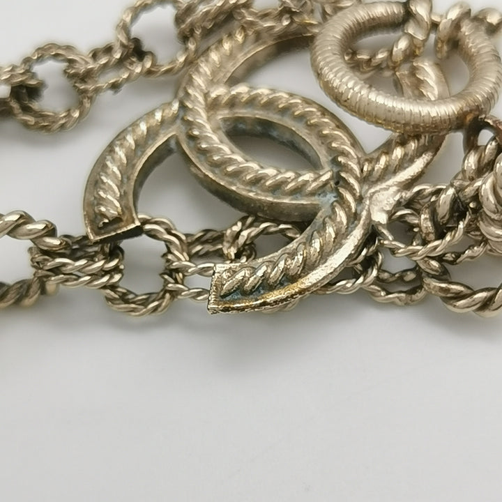 Chanel CC Logo No.5 Red Chain Bracelets