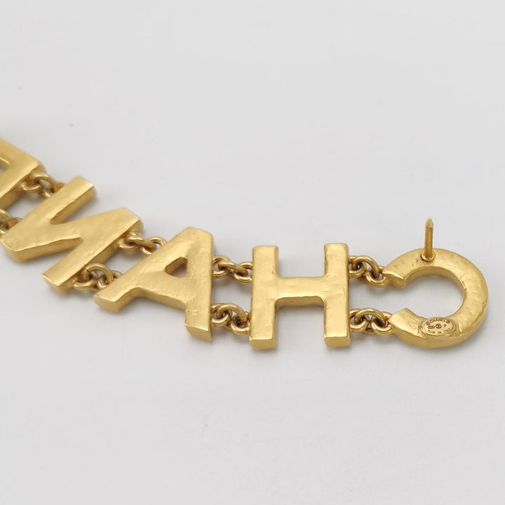 Chanel 2020 Strass Letter Logo Brooch