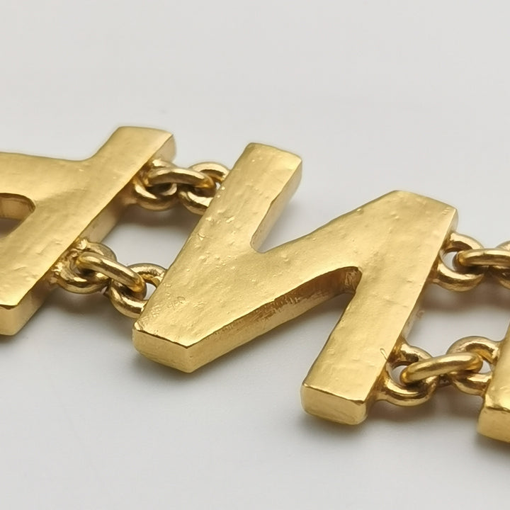Chanel 2020 Strass Letter Logo Brooch