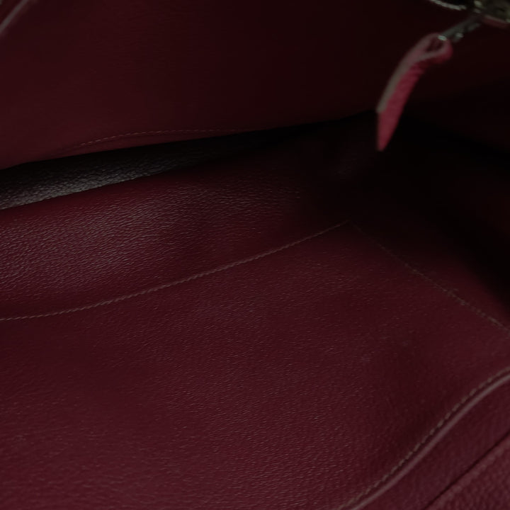 Hermès So Kelly 22 Q5 Rouge Casaque Clemence Leather Bag