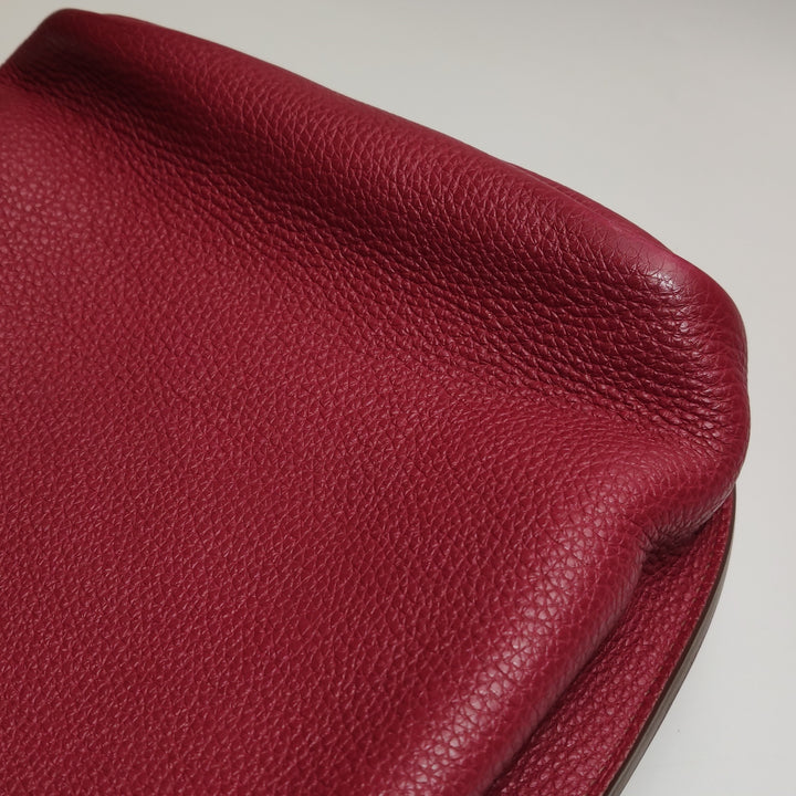 Hermès So Kelly 22 Q5 Rouge Casaque Clemence Leather Bag