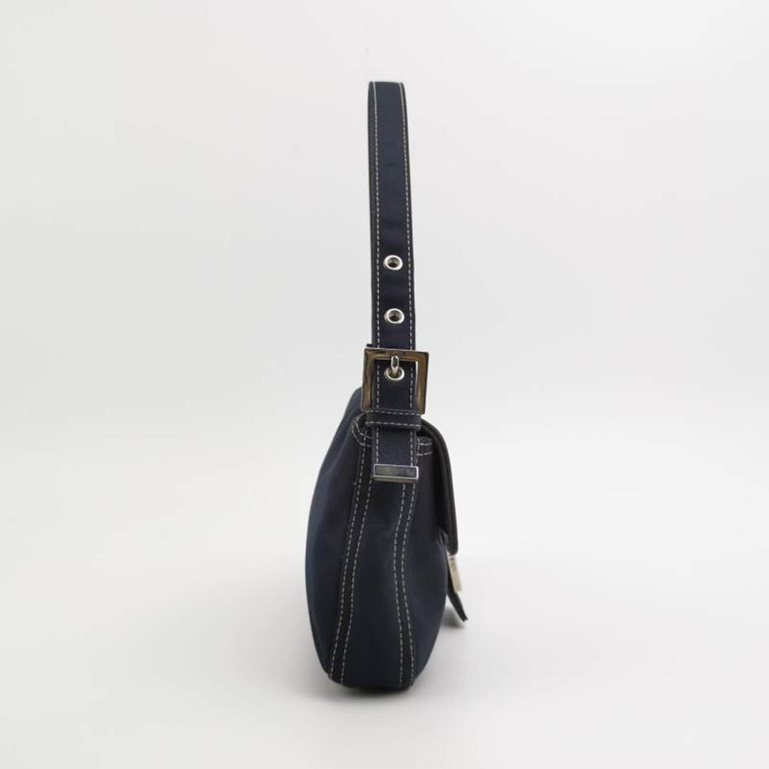 Fendi Baguette Handbag in Blue Canvas