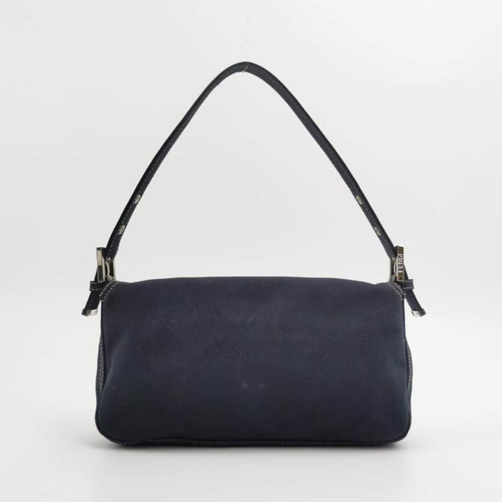 Fendi Baguette Handbag in Blue Canvas