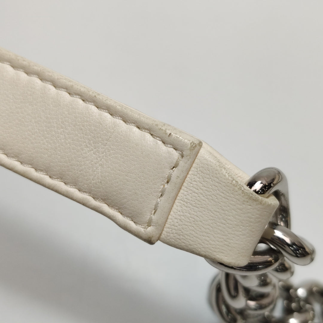 Chanel Small Sequin Boy Bag In White