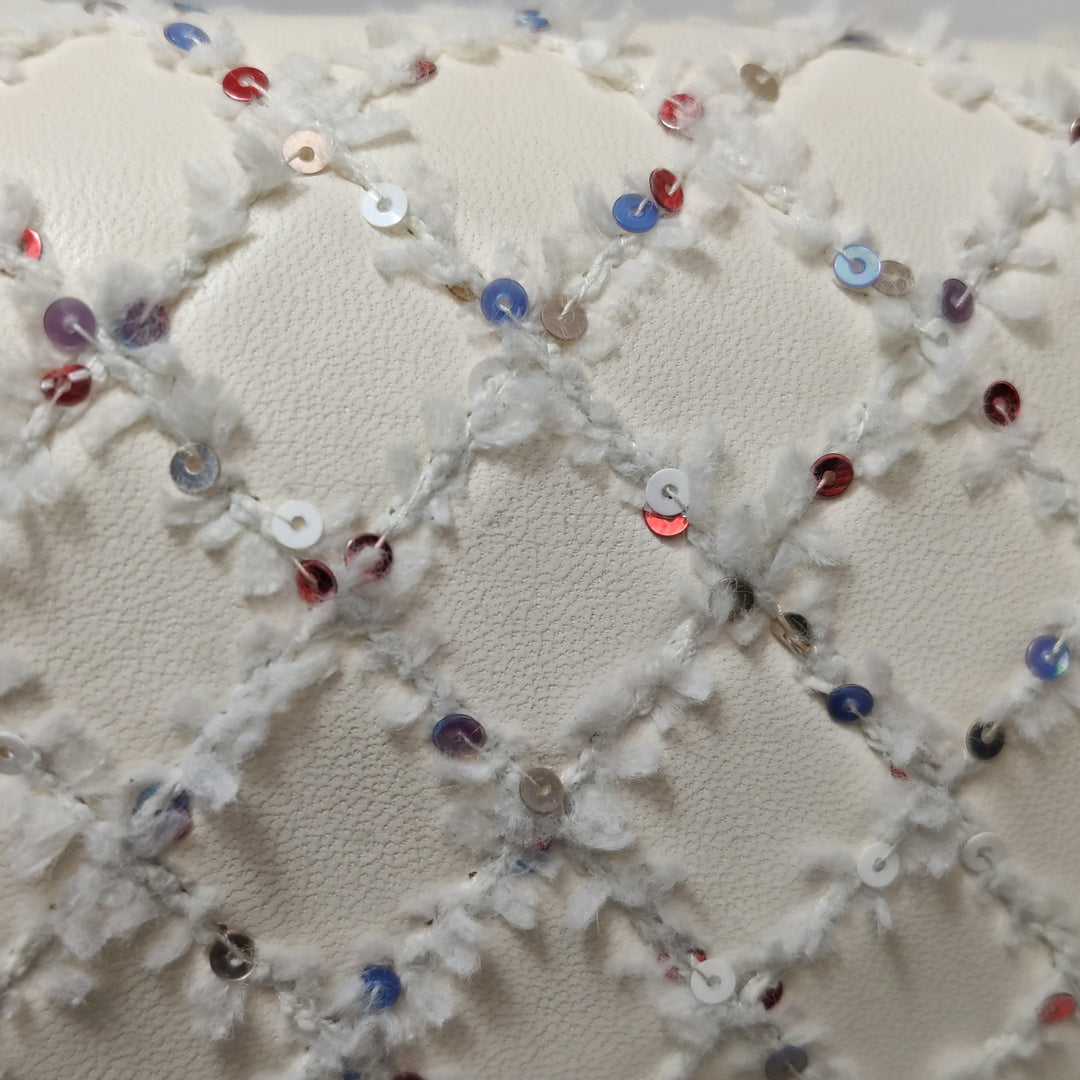 Chanel Small Sequin Boy Bag In White