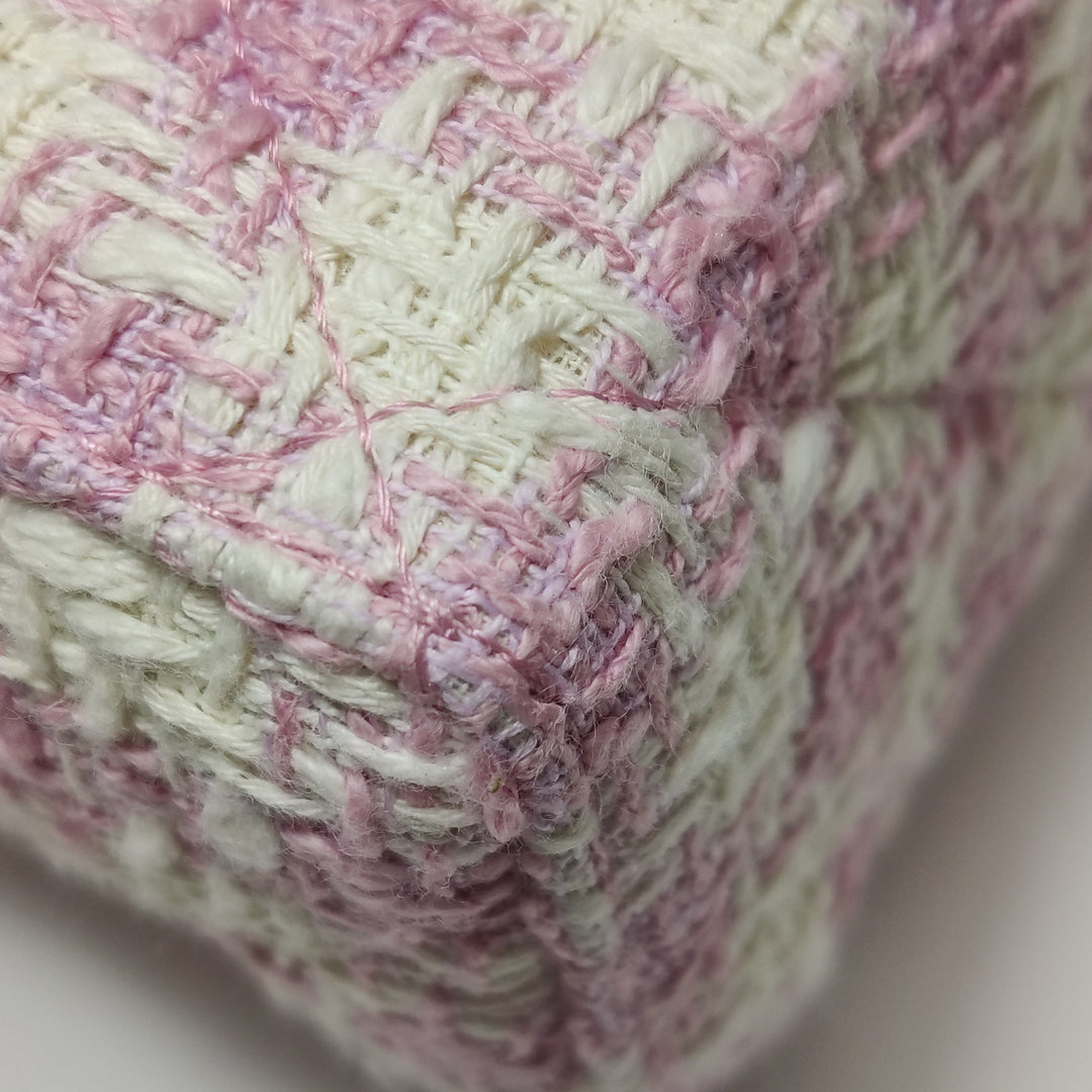 Chanel Crush Top Handle Flap Bag Quilted Pink Tweed Bag