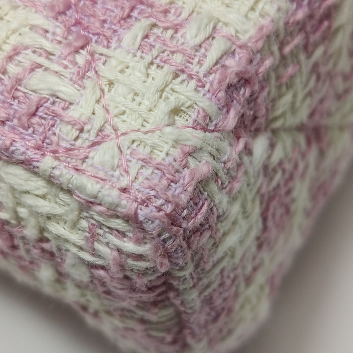 Chanel Crush Top Handle Flap Bag Quilted Pink Tweed Bag