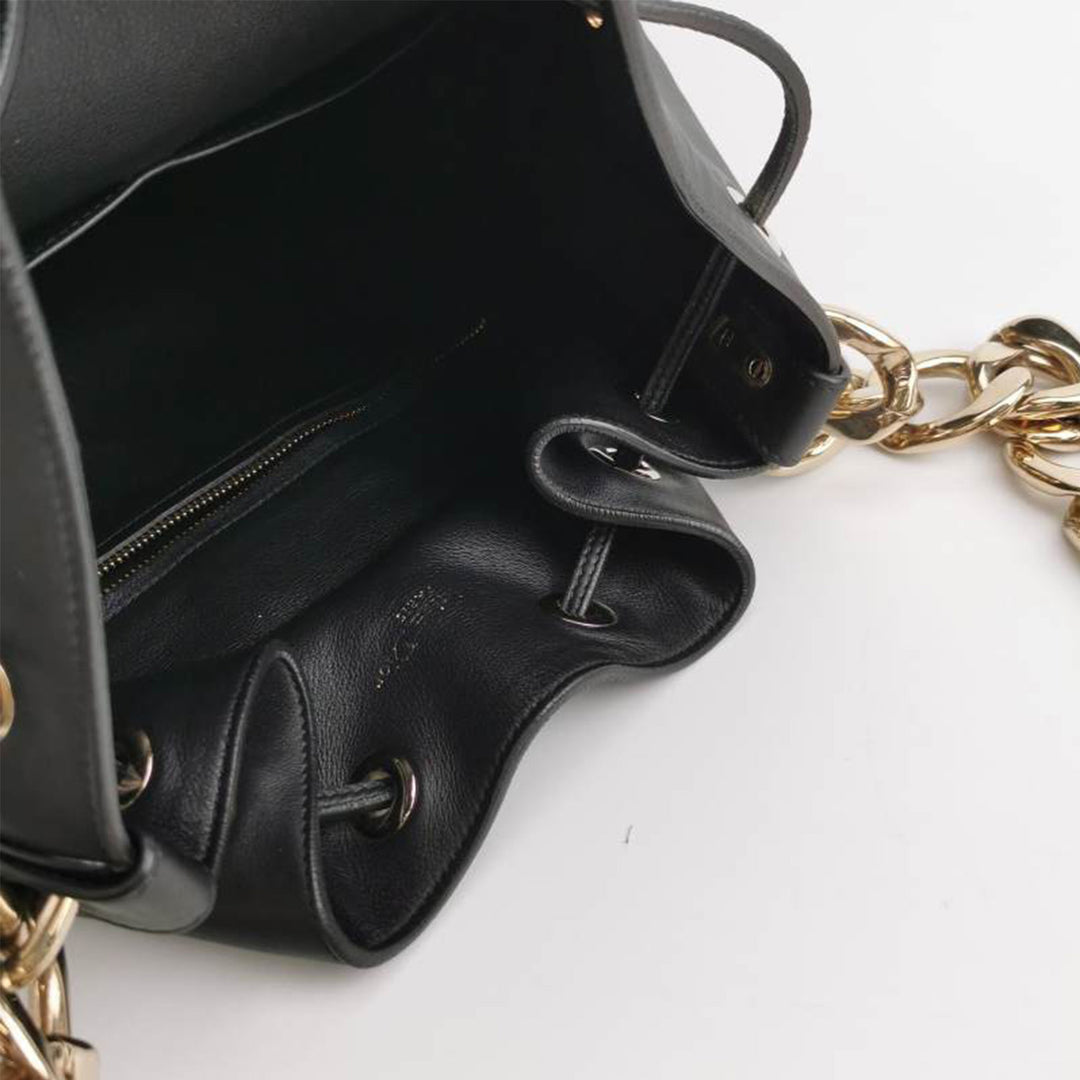 Dior Bucket handbag In Black Leather Gold Hardware