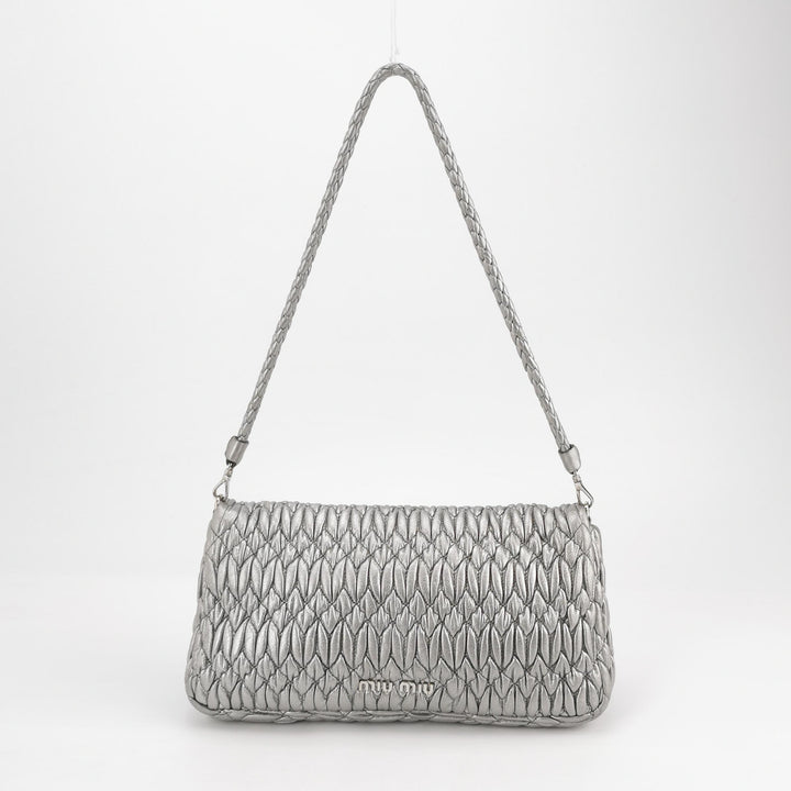 Miu Miu Matelasse Nappa Crystal Chain Shoulder Bag
