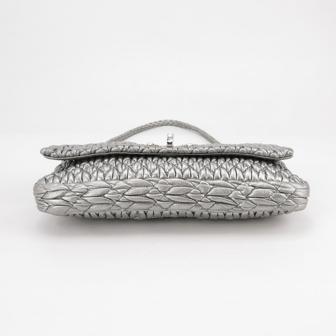 Miu Miu Matelasse Nappa Crystal Chain Shoulder Bag