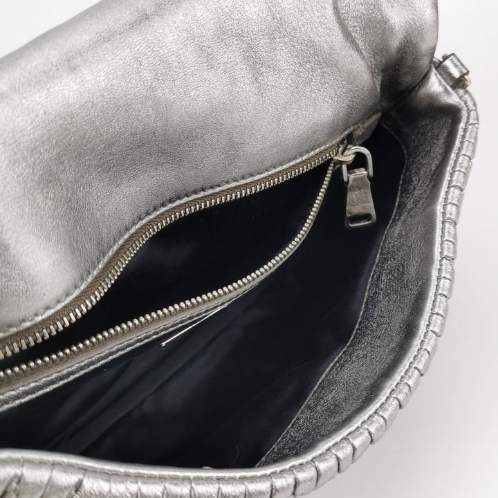 Miu Miu Matelasse Nappa Crystal Chain Shoulder Bag