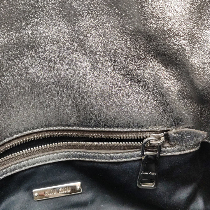 Miu Miu Matelasse Nappa Crystal Chain Shoulder Bag