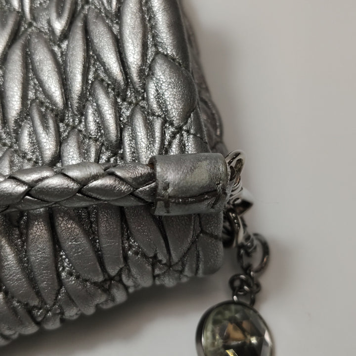 Miu Miu Matelasse Nappa Crystal Chain Shoulder Bag