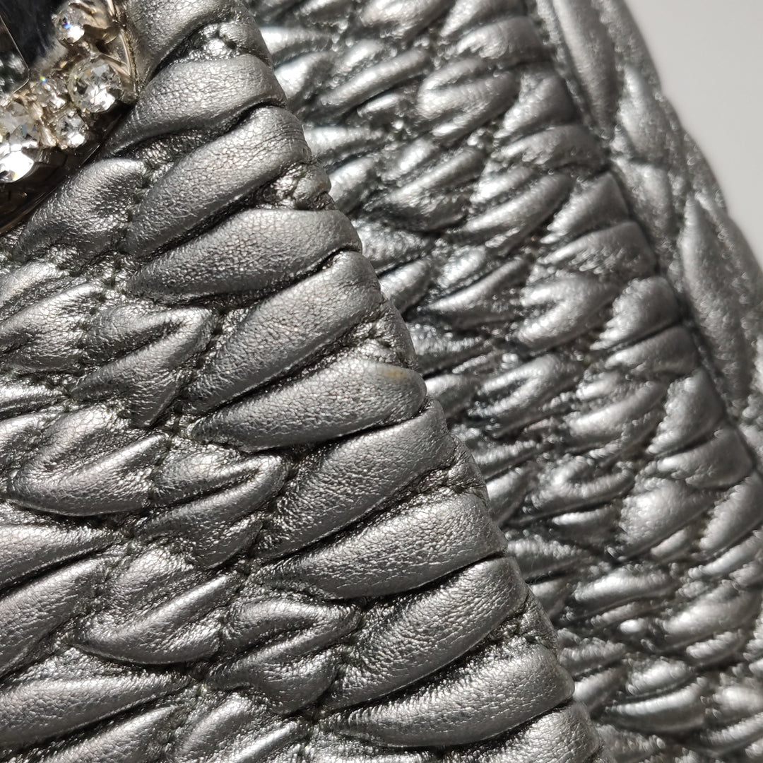 Miu Miu Matelasse Nappa Crystal Chain Shoulder Bag