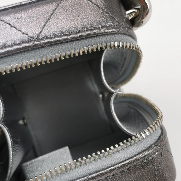 Chanel Coco Punk Cube Shoulder Bag Silver Leather