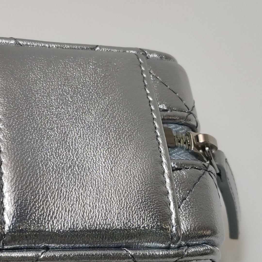 Chanel Coco Punk Cube Shoulder Bag Silver Leather