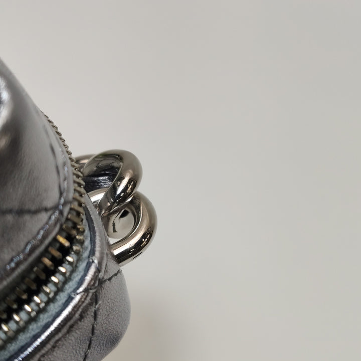 Chanel Coco Punk Cube Shoulder Bag Silver Leather