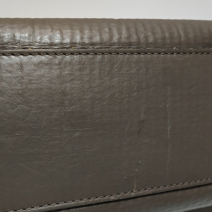 Chanel Single Flap In Grey Brown Leather And Tweed Bag