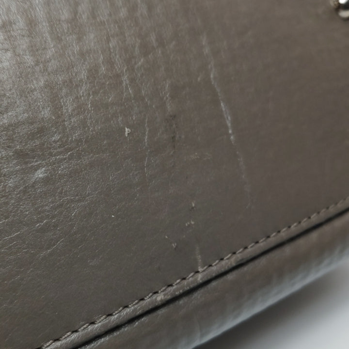 Chanel Single Flap In Grey Brown Leather And Tweed Bag