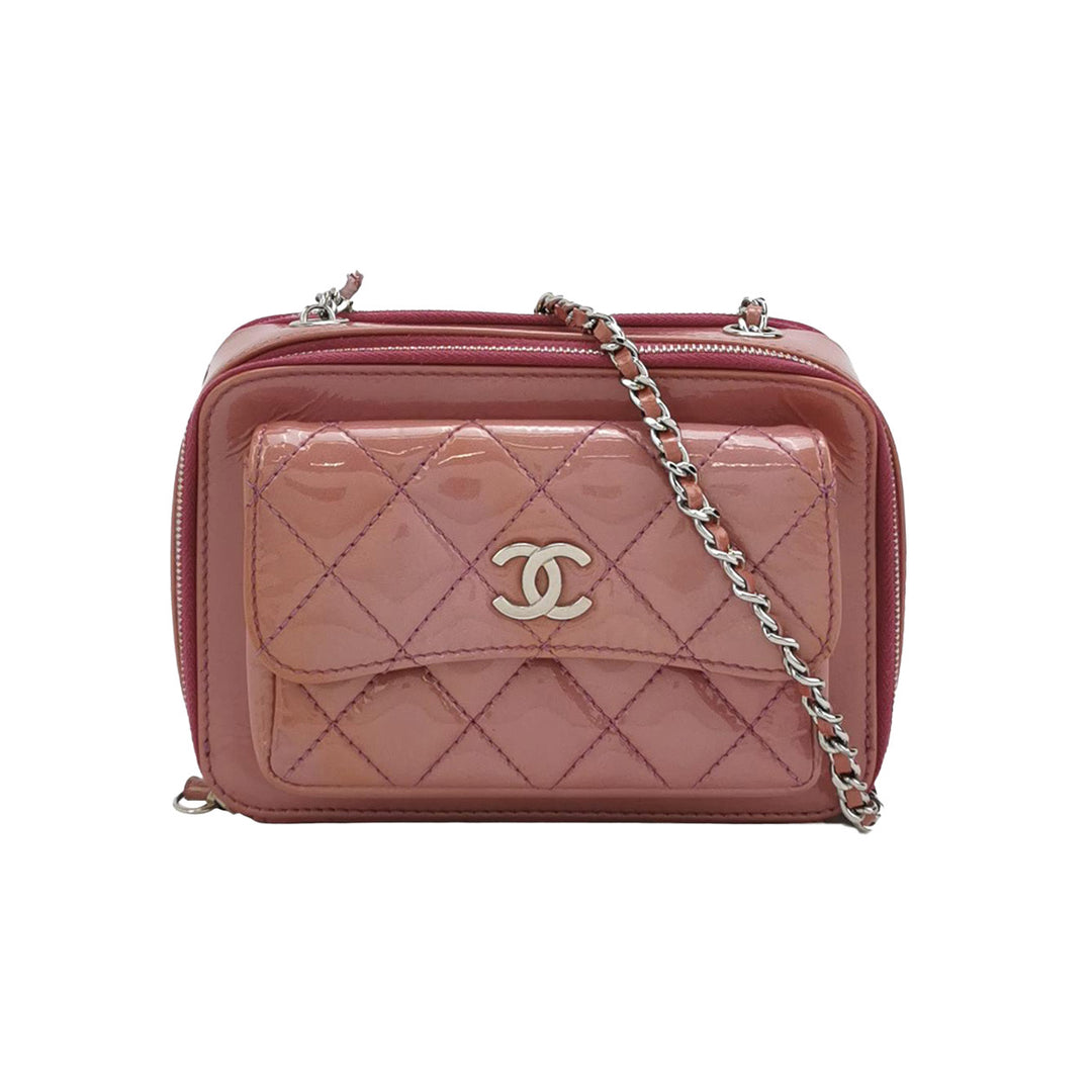 Chanel Camera Case Bag In Pink Purple Patent