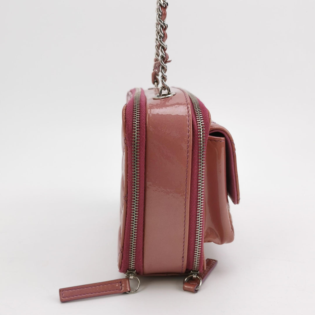 Chanel Camera Case Bag In Pink Purple Patent