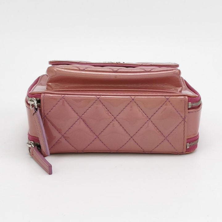 Chanel Camera Case Bag In Pink Purple Patent