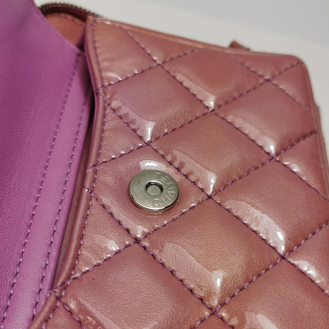 Chanel Camera Case Bag In Pink Purple Patent