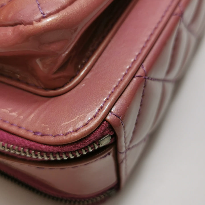 Chanel Camera Case Bag In Pink Purple Patent