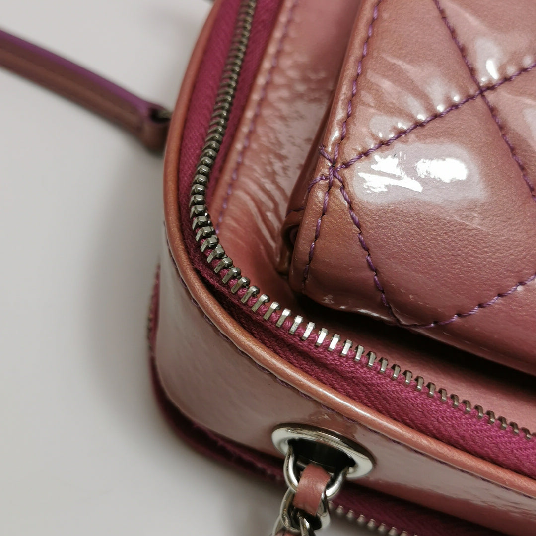 Chanel Camera Case Bag In Pink Purple Patent