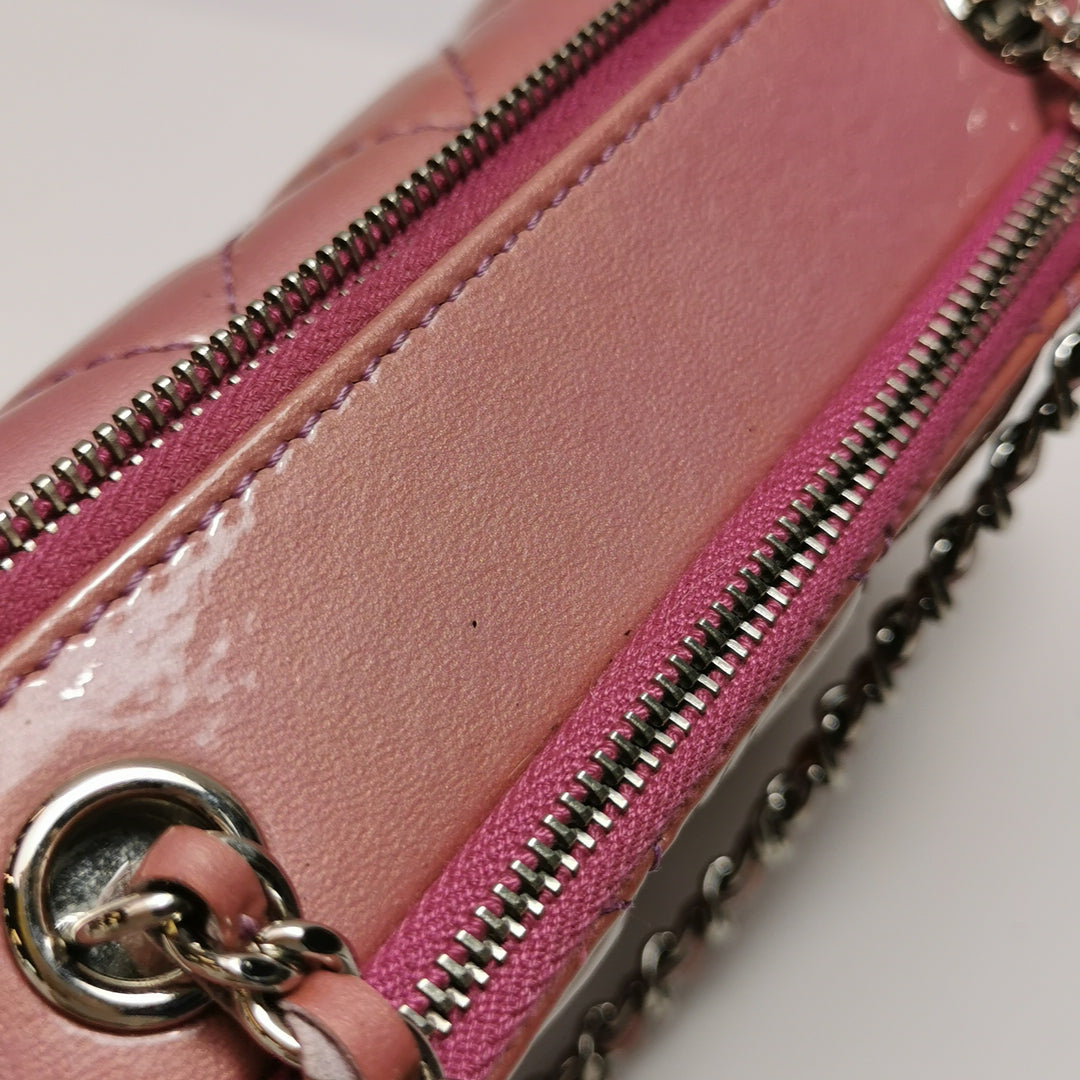 Chanel Camera Case Bag In Pink Purple Patent