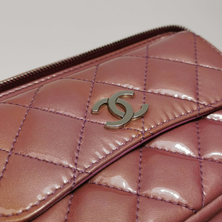Chanel Camera Case Bag In Pink Purple Patent