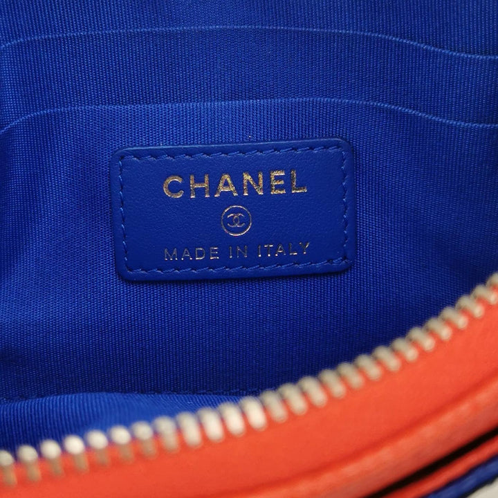 Chanel Caviar Quilted CC Filigree Long Wallet Blue Red White